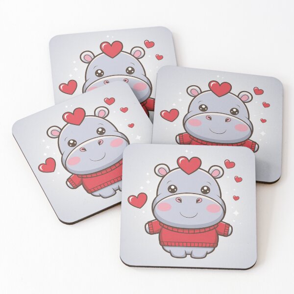 Item preview, Valentine Hippo's Bliss designed and sold by NeatThingLover.