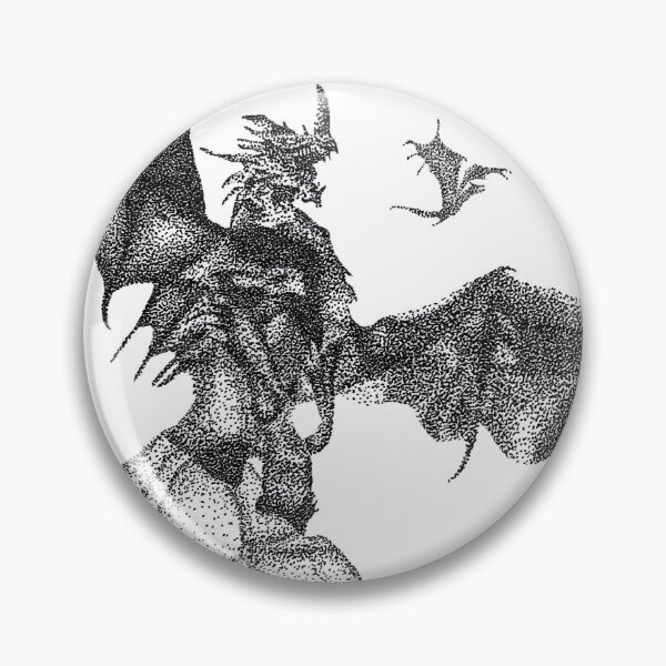 Item preview, Magic the Gathering The Ur-Dragon Pen and Ink Stipple Dotwork Artwork designed and sold by lunarxartistry.