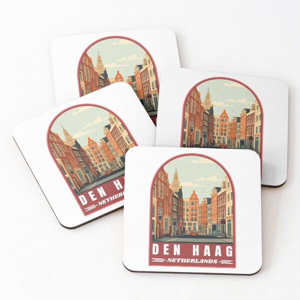 Item preview, Den Haag in Netherlands Retro Travel Art Emblem designed and sold by MaateoDesign.