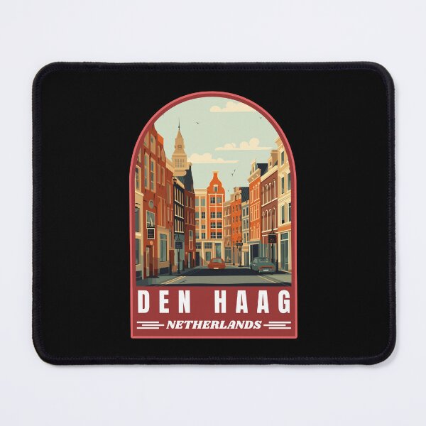 Item preview, Den Haag in Netherlands Retro Travel Art Emblem designed and sold by MaateoDesign.