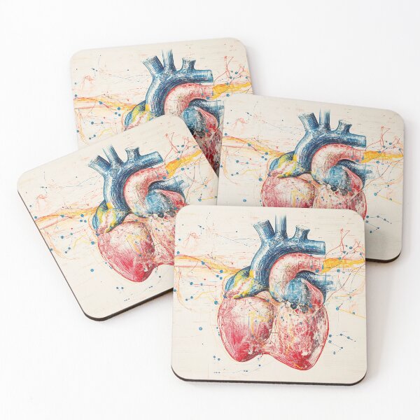 Item preview, Vibrant patterned heart art designed and sold by anytka.