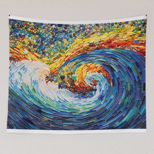 Item preview, Vibrant wave painting designed and sold by anytka.
