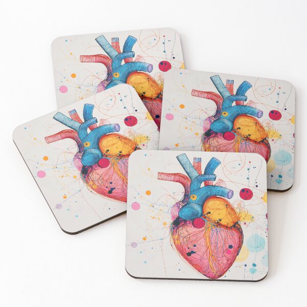 Item preview, Vibrant human heart art designed and sold by anytka.