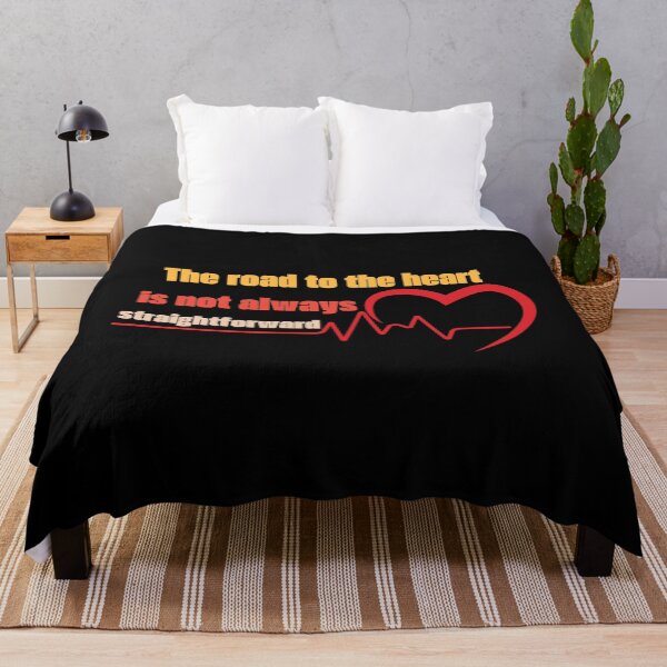 Item preview, The road to the heart is not always straightforward inspirational design, Valentine's Day Gift designed and sold by IceBathDESIGNS.