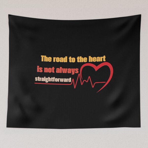 Item preview, The road to the heart is not always straightforward inspirational design, Valentine's Day Gift   designed and sold by IceBathDESIGNS.
