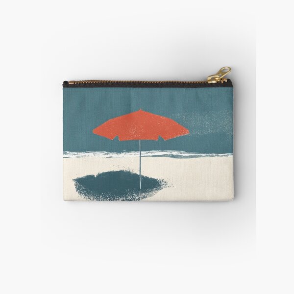 Item preview, Minimalist Beach Scene with Bold Red Umbrella – The Hamptons designed and sold by Retro Travel Design.