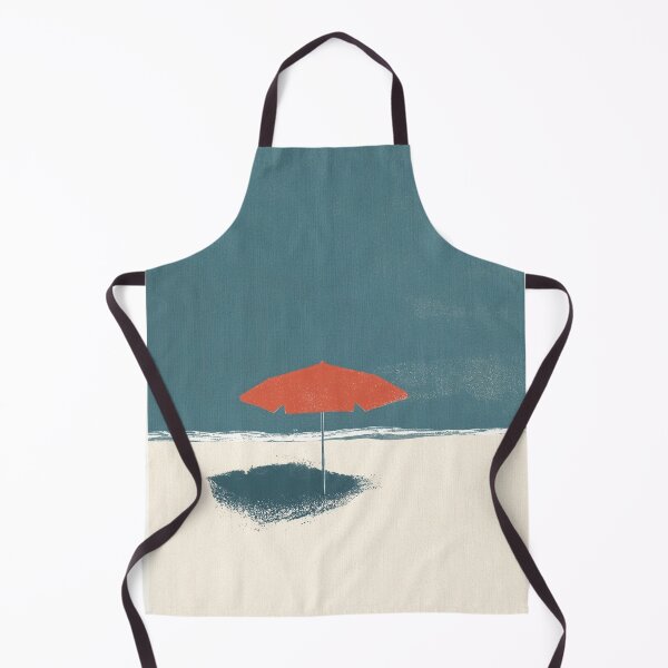 Item preview, Minimalist Beach Scene with Bold Red Umbrella – The Hamptons designed and sold by Retro Travel Design.