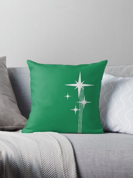 Item preview, 1950s Atomic Age Retro Starbursts in Kelly Green and White designed and sold by kierkegaard.
