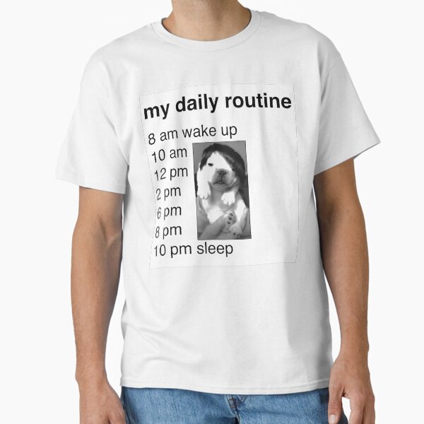 Item preview, my daily routine - emo pibble dog funny design designed and sold by junnnno.