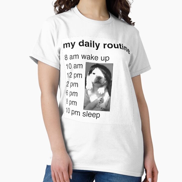 Item preview, my daily routine - emo pibble dog funny design designed and sold by junnnno.