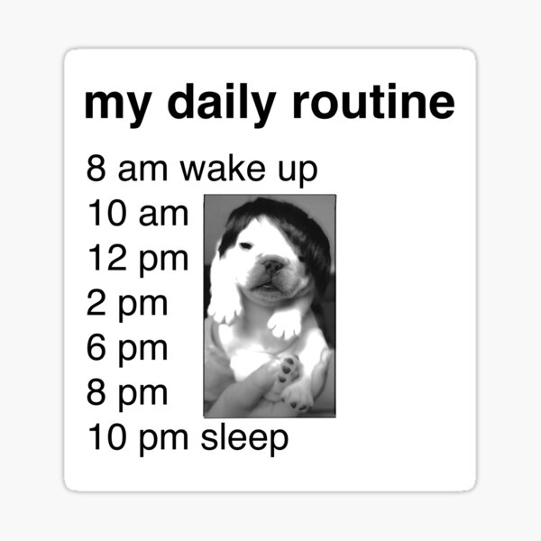 Item preview, my daily routine - emo pibble dog funny design designed and sold by junnnno.