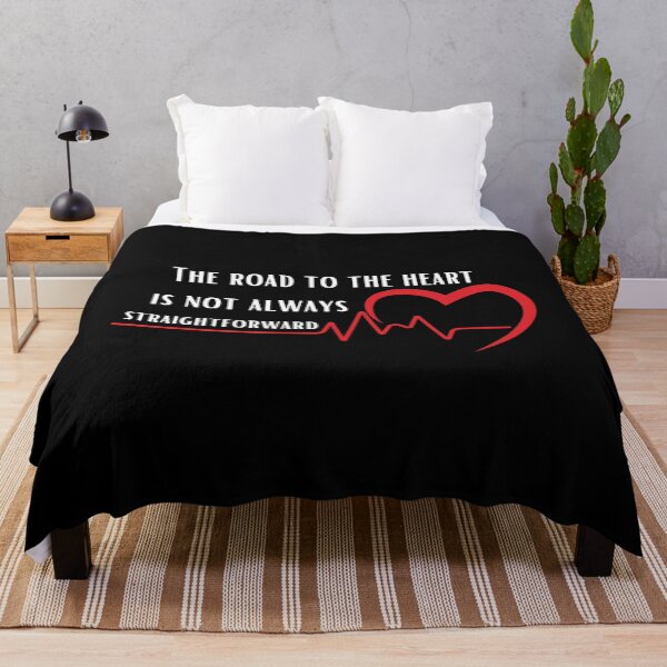 Item preview, The road to the heart is not always straightforward inspirational design, Valentine's Day Gift designed and sold by IceBathDESIGNS.