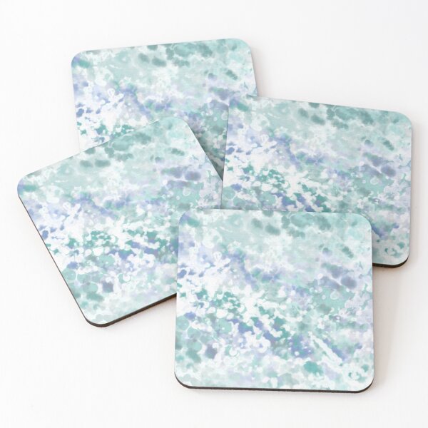 Item preview, Turquoise artistic watercolor fabric design designed and sold by artoriginal.