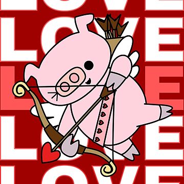 Artwork thumbnail, Giddy Piggies Valentines Day Cupig by Giddy Piggies
