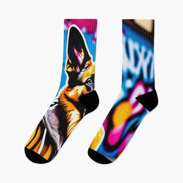 Item preview, Urban graffiti street art German Shepherd Dog designed and sold by Drone-tees.