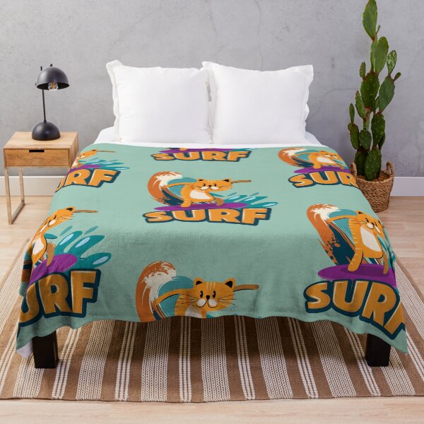 Item preview, Funny Surfing Cat Aloha Surfer designed and sold by ToxiCool.