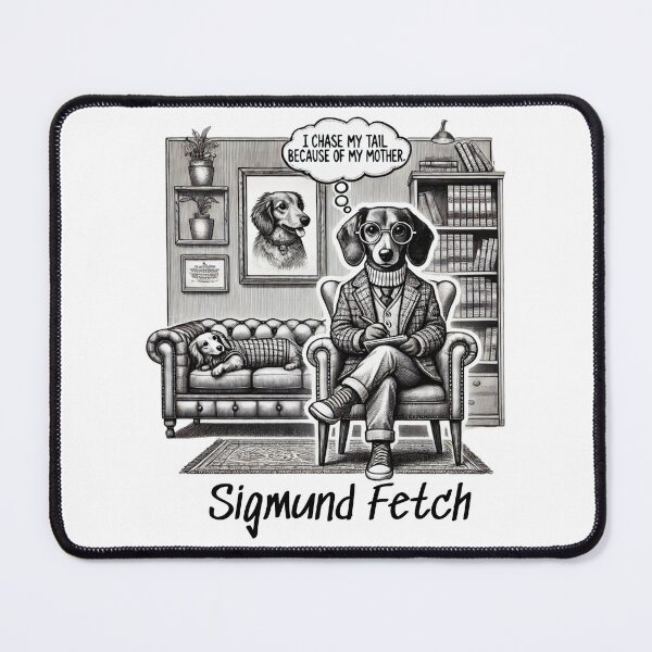 Item preview, Sigmund Fetch – Funny Dog Therapist Tee for Dog Lovers designed and sold by BlankCanvasHaHa.