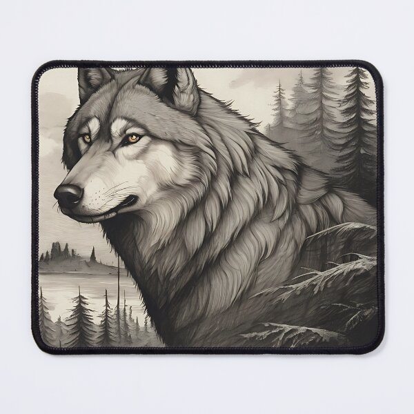 Item preview, Vintage Wolf - Retro wolf design designed and sold by TabtisWorld.