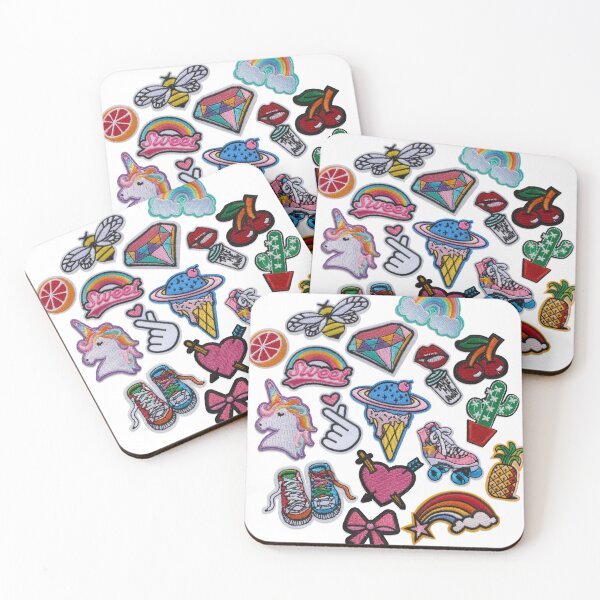 Item preview, Retro Embroidered Sticker Patch Set designed and sold by BlackLuckyCat.