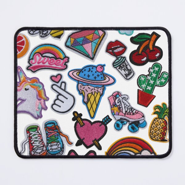 Item preview, Retro Embroidered Sticker Patch Set designed and sold by BlackLuckyCat.
