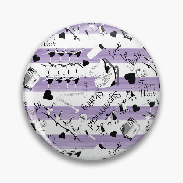 Item preview, Synchronized Skating Black and White, Striped Design on Purple designed and sold by Purposely Designed.