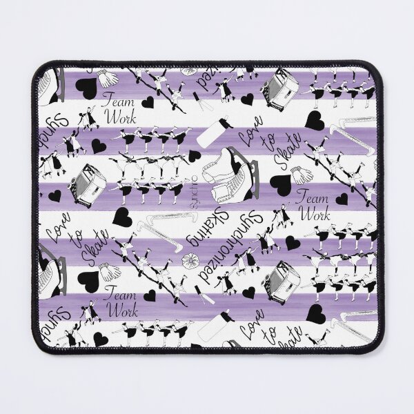 Item preview, Synchronized Skating Black and White, Striped Design on Purple designed and sold by PD-Skating.