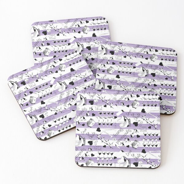 Item preview, Synchronized Skating Black and White, Striped Design on Purple designed and sold by Purposely Designed.