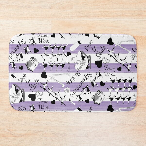Item preview, Synchronized Skating Black and White, Striped Design on Purple designed and sold by PD-Skating.