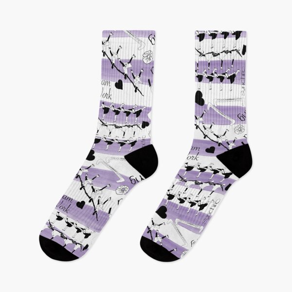 Item preview, Synchronized Skating Black and White, Striped Design on Purple designed and sold by Purposely Designed.