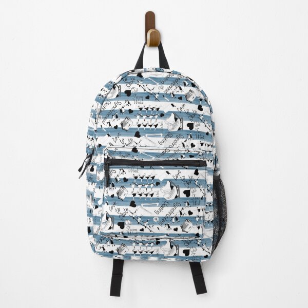 Item preview, Synchronized Skating Black and White, Striped Design on Blue designed and sold by Purposely Designed.