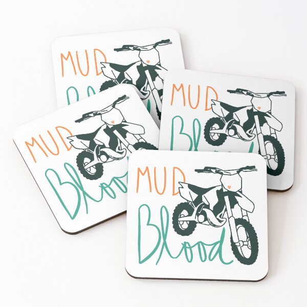 Item preview, Mud blood dirt bike peach-teal designed and sold by inKseparable.