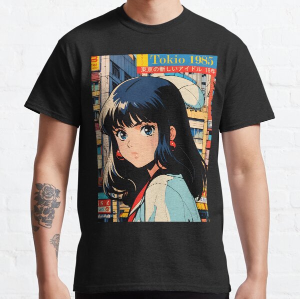 Artikel-Vorschau von Retro-Mädchen, süß, Anime, Tokio, 80er, designt und verkauft von Anime-rewind.