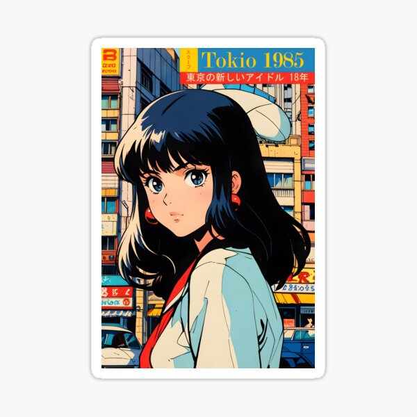 Item preview, retro girl cute anime tokio 80s designed and sold by Anime-rewind.