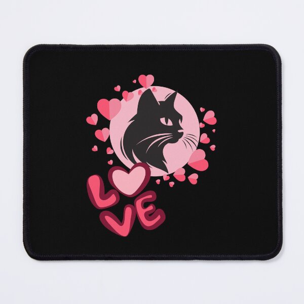 Item preview, Black Cat Love in Heart Frame designed and sold by ToxiCool.