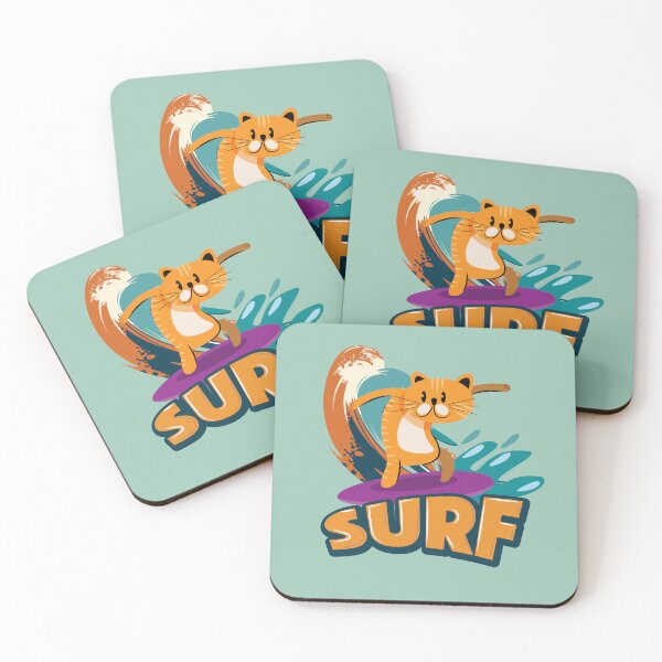 Item preview, Funny Surfing Cat  Aloha Surfer designed and sold by ToxiCool.