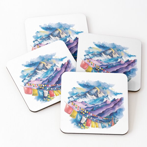 Item preview, Sacred Mt Kailash with Tibetan Prayer Flags designed and sold by Tammy Winand Arts.