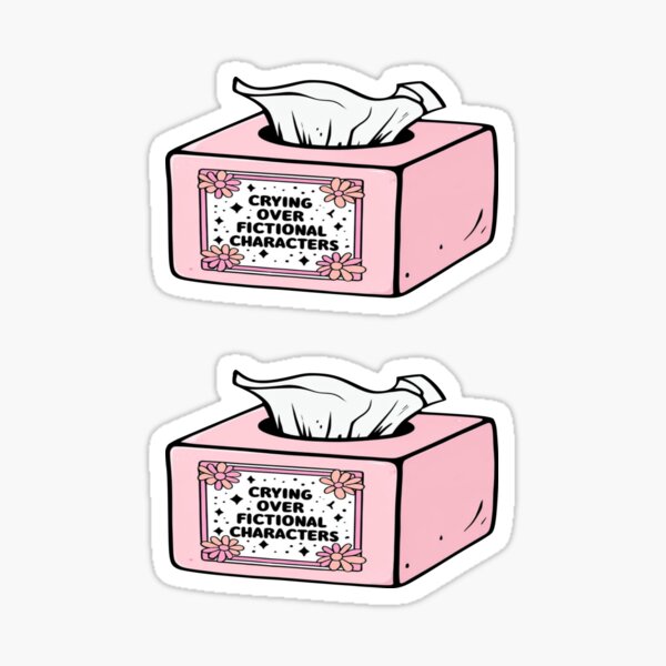 Artikel-Vorschau von Weinen über eine rosa Taschentuchbox mit fiktiven Figuren, designt und verkauft von glooballcenter.
