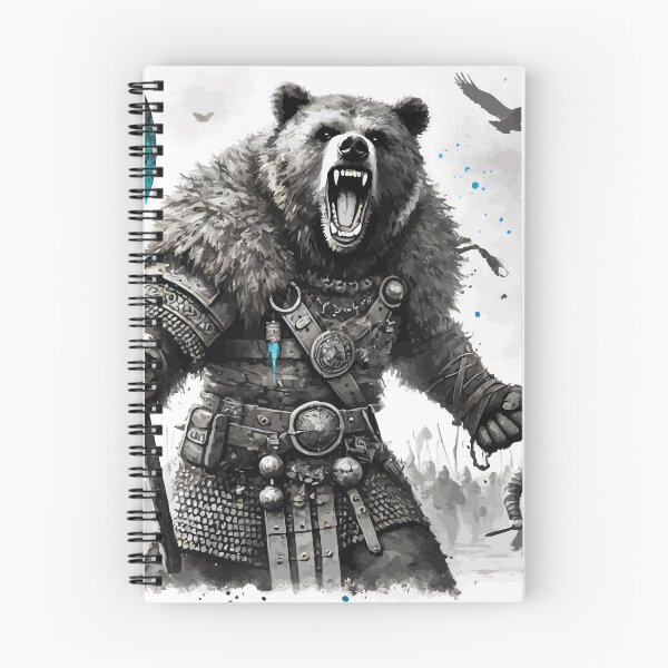 Item preview, Bear Viking Warrior Berserker Monochromatic designed and sold by TomFrontierArt.