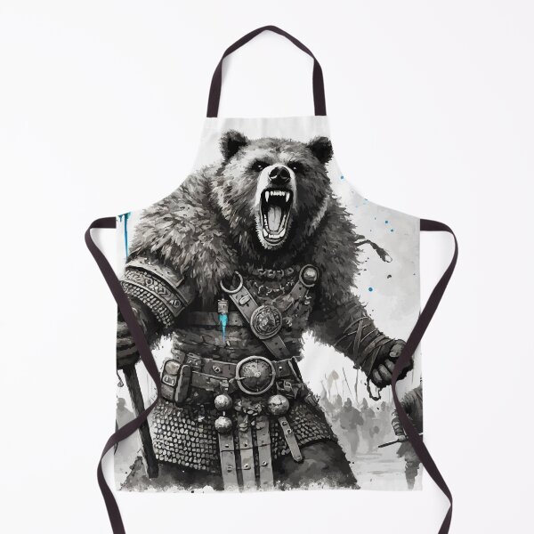 Item preview, Bear Viking Warrior Berserker Monochromatic designed and sold by TomFrontierArt.