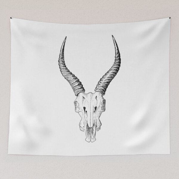Item preview, Antelope Skull Illustration designed and sold by HawthorneFlame.