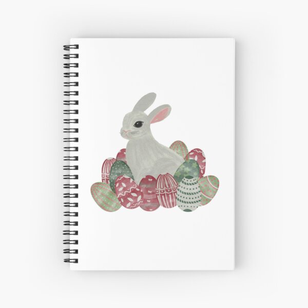 Item preview, White Rabbit with Easter Eggs - Spring Holiday Illustration designed and sold by Suzydesue.