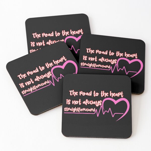 Item preview, The road to the heart is not always straightforward inspirational design, Valentine's Day Gift  designed and sold by IceBathDESIGNS.