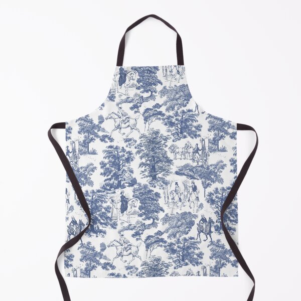 Item preview, Pride and Prejudice Horses Dusty Blue Toile Pattern designed and sold by tanjica.