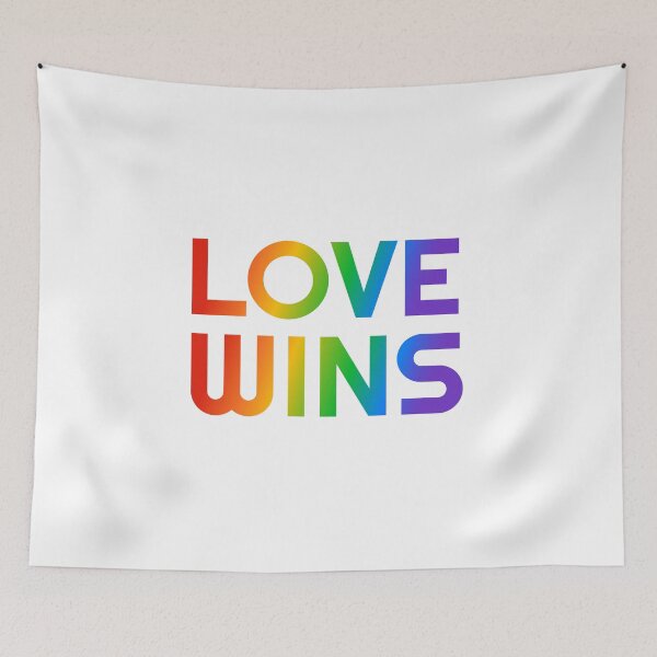 Item preview, Love Wins LGBT Rainbow Text   designed and sold by Inspirationmotivation.