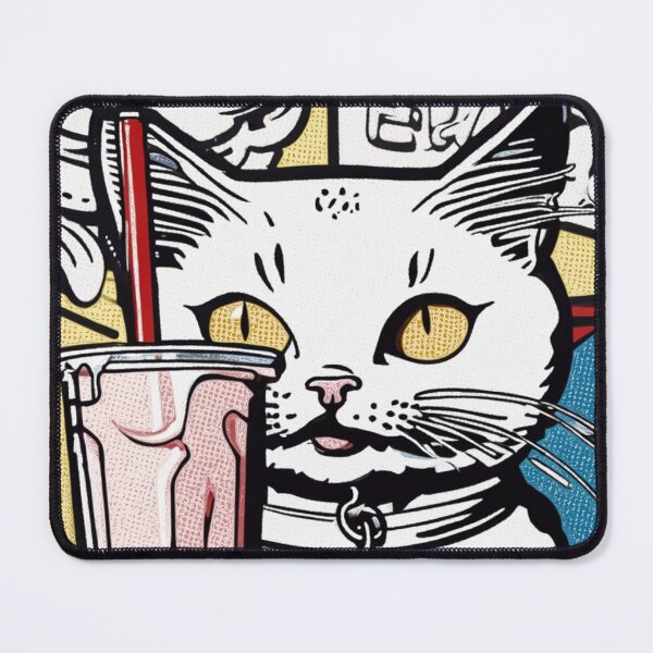 Item preview, Japanese Pop Punk Inspired Milkshake Cat Art  designed and sold by NickWhittleArt.
