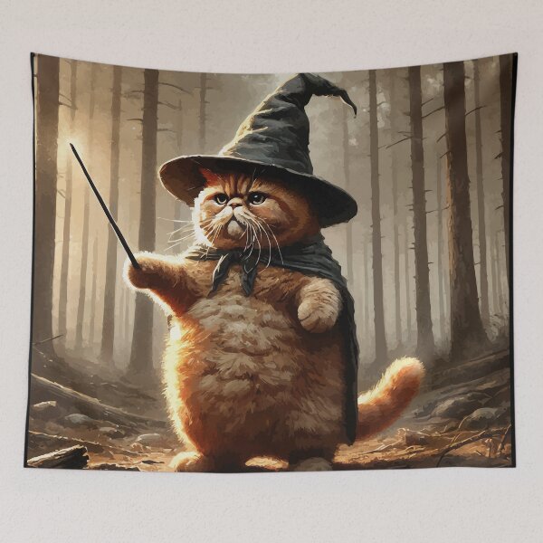 Item preview, Meowzard Cat Wizard Funny Halloween designed and sold by TomFrontierArt.