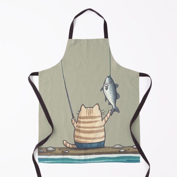 Item preview, WINNING FISHING CAT FISH SUCCESS WATERCOLOR designed and sold by NikoDeeko.
