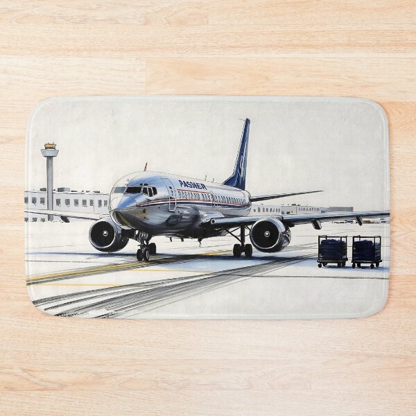 Item preview, Metallic Vintage Airplane Taxiing at Airport - Aviation Art designed and sold by EMaviation_.