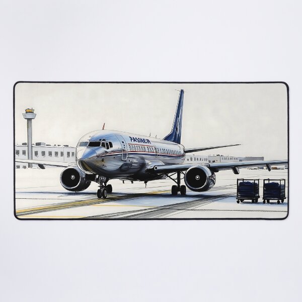 Item preview, Metallic Vintage Airplane Taxiing at Airport - Aviation Art designed and sold by EMairplanes.