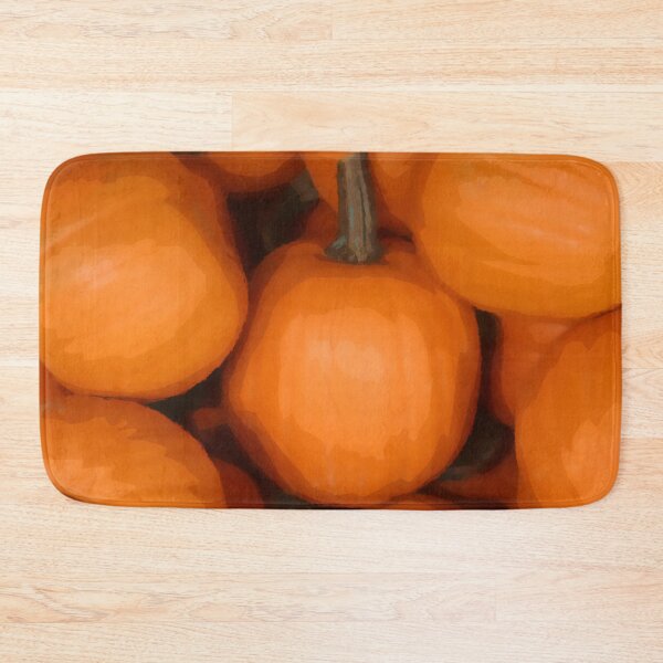 Item preview, Bright Orange Fall Pumpkins Digital Autumn Painting designed and sold by amgraphics.
